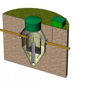Установки биологической очистки бытовых стоков частных домов.