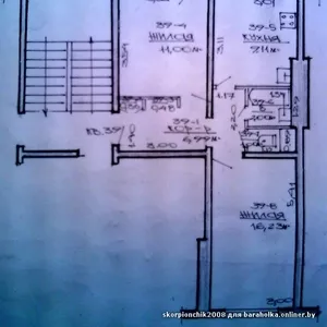 Продам 2-х комнатную квартиру в г.Сморгонь,  ул.Западная,  7 (р-н ДОС)