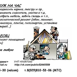 Муж на час,  мелкий бытовой ремонт