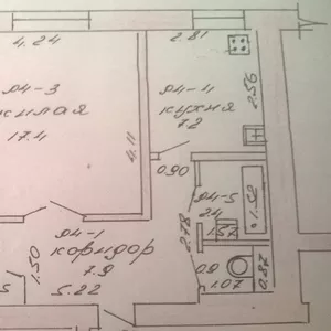 Продам 2-х комнатную квартиру в центре (14 партизан,  дом 1)