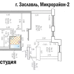 1к квартира в г. Заславль,  15 км от Минска