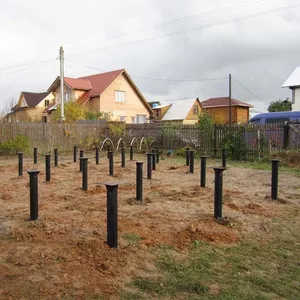 Фундамент на сваях установим быстро недорого в Михановичах