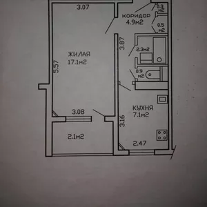 1-комнатная квартира по адресу: Минск,  ул. Шугаева,  д. 21,  кв. 1